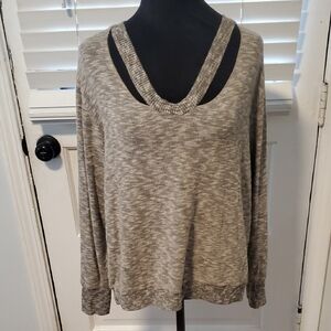 Dance & Marvel Heathered Gray Sweater